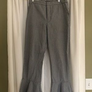 Zara flared high waisted checkered pants